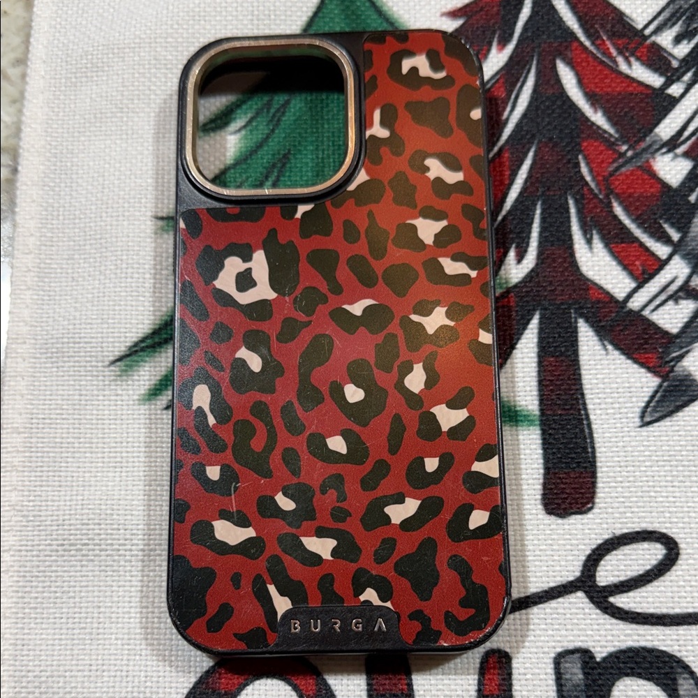 Red Leopard Print Phone Case